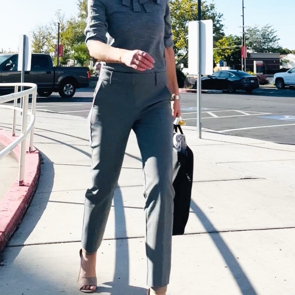 J. Crew Slim Cropped Ruby Dress Pants in Dove Grey